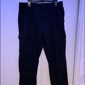 Wrangler Mens Relaxed Fit Cargo Pants 36x34 Black